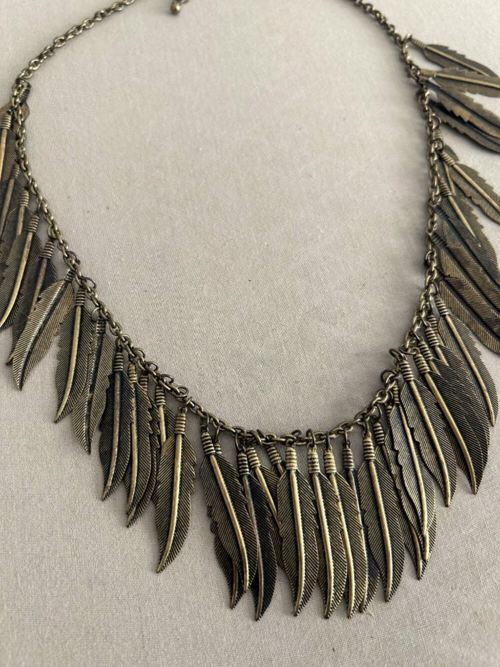 Rustic Feather Chain Necklace - Picture 4 of 5